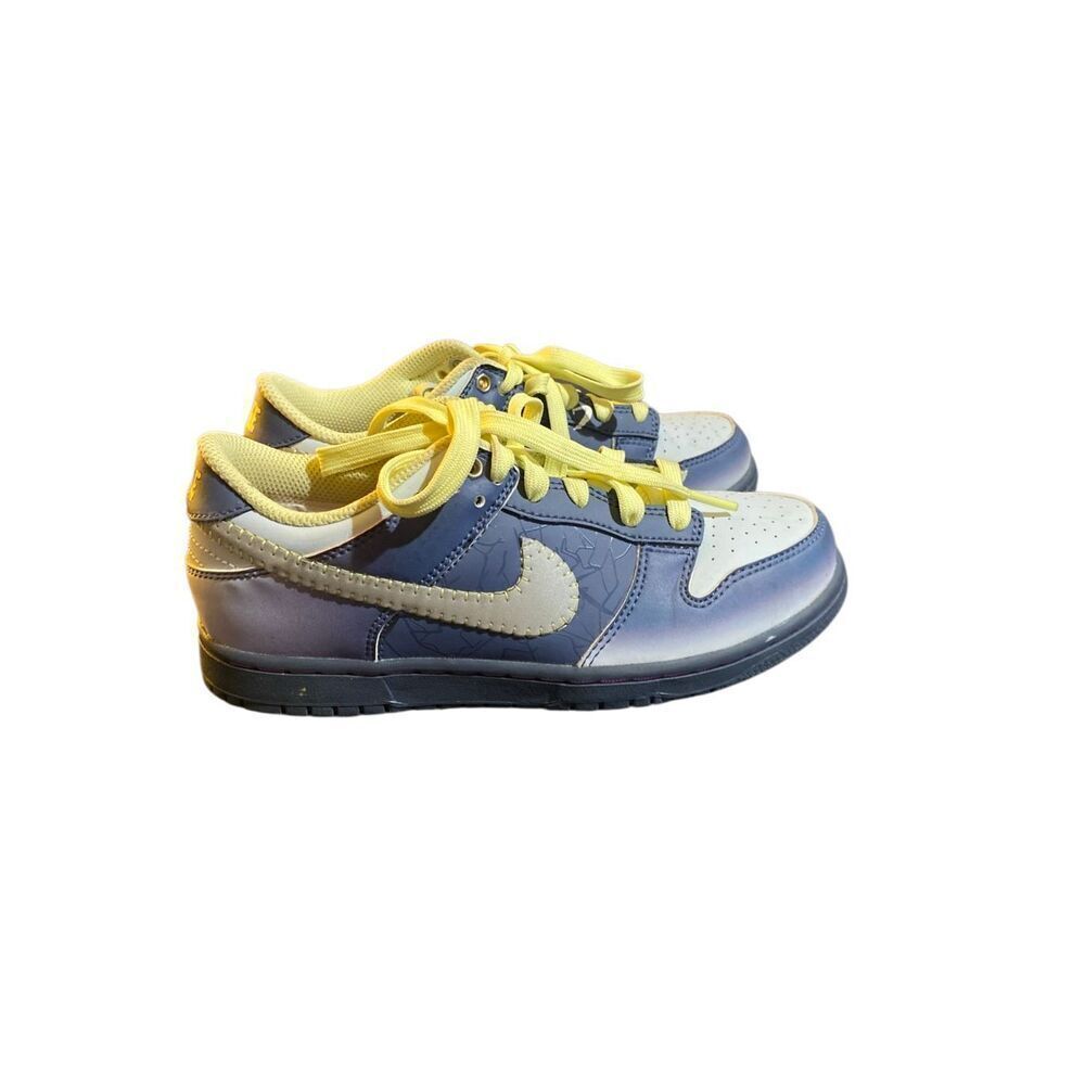 Nike dunk low Frankenstein boys, blue and yellow kids sneakers size 3Y